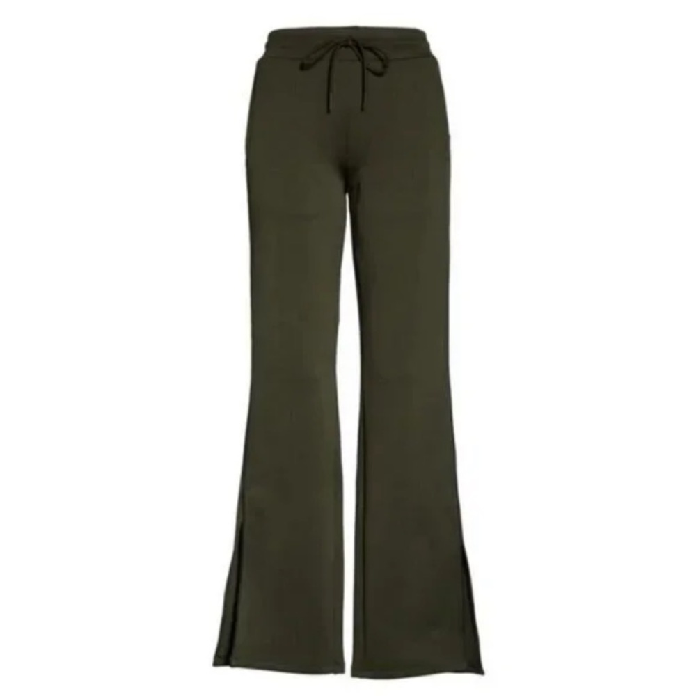 NWT Zella Tour Triple Knit Performance Track Pants Green Rosin Sz M